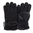 Black - Front - FLOSO Childrens-Kids Thermal Thinsulate Fleece Gloves With Palm Grip (3M 40g)