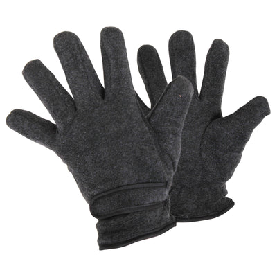 Charcoal - Front - FLOSO Ladies-Womens Thinsulate Fleece Thermal Gloves (3M 40g)