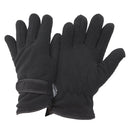 Black - Front - FLOSO Ladies-Womens Thinsulate Fleece Thermal Gloves (3M 40g)