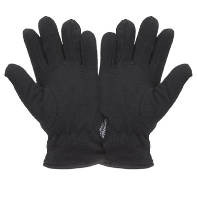 Black - Back - FLOSO Ladies-Womens Thinsulate Fleece Thermal Gloves (3M 40g)
