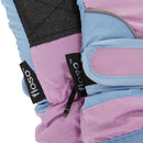 Blue - Back - FLOSO Childrens-Kids Girls Heavy Duty Waterproof Padded Thermal Ski-Winter Gloves