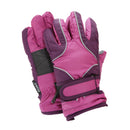 Purple - Front - FLOSO Childrens-Kids Girls Heavy Duty Waterproof Padded Thermal Ski-Winter Gloves