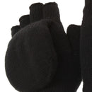 Black - Back - FLOSO Unisex Mens-Womens Thinsulate Thermal Capped Winter Fingerless Gloves (3M 40g)