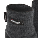 Grey - Back - FLOSO Mens Thermal Thinsulate Knitted Winter Gloves (3M 40g)