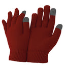 Oxblood - Front - FLOSO Unisex Mens-Womens IPhone-iPad Mobile Touch Screen Winter Magic Gloves