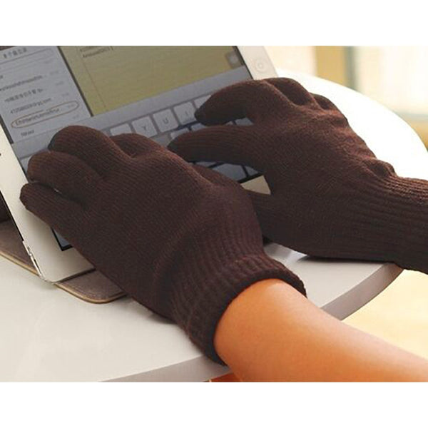 Blackberry - Back - FLOSO Unisex Mens-Womens IPhone-iPad Mobile Touch Screen Winter Magic Gloves
