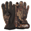 Camouflage - Front - Floso Mens Neoprene Premium Angling-Fishing Gloves