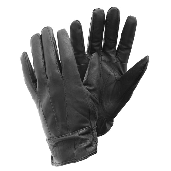 Grey - Front - FLOSO Ladies-Womens Sheepskin Leather Gloves