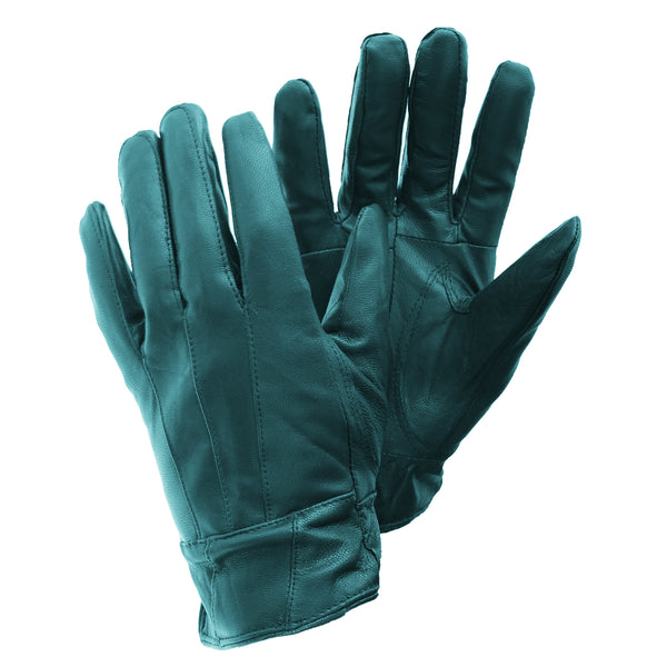 Teal - Front - FLOSO Ladies-Womens Sheepskin Leather Gloves