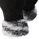 Black-Grey - Back - FLOSO Ladies-Womens Fluffy Extra Soft Winter Gloves With Patterned Cuff