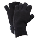 Black - Front - FLOSO Mens Thinsulate Thermal Fingerless Gloves (3M 40g)