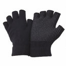 Black - Front - FLOSO Unisex Fingerless Magic Gloves With Grip