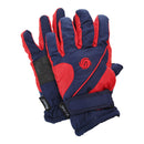 Navy-Red - Front - FLOSO Kids-Childrens Extra Warm Thermal Padded Ski Gloves With Palm Grip
