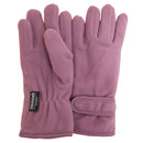 Lilac - Front - FLOSO Girls Childrens-Kids Plain Thermal Thinsulate Fleece Gloves (3M 40g)