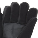 Black - Back - FLOSO Mens Heavy Ski Thinsulate Thermal Fleece Gloves With Palm Grip (3M 40g)