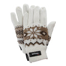 White - Front - FLOSO Ladies-Womens Thinsulate Fairisle Thermal Gloves (3M 40g)