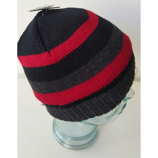 Red Stripe - Back - FLOSO Mens Striped Thermal Thinsulate Winter Hat (3M 40g)