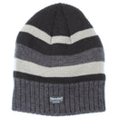Grey Stripe - Front - FLOSO Mens Striped Thermal Thinsulate Winter Hat (3M 40g)