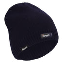Navy - Front - FLOSO Mens Plain Thinsulate Thermal Knitted Waterproof Winter Hat