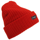 Red - Front - Floso Womens-Ladies Rib Knit Thinsulate Winter Hat