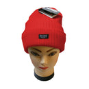 Red - Back - Floso Womens-Ladies Rib Knit Thinsulate Winter Hat