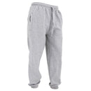 Sport Grey - Front - FLOSO Mens Elasticated Jog Pants - Jogging Bottoms (Closed Cuff)