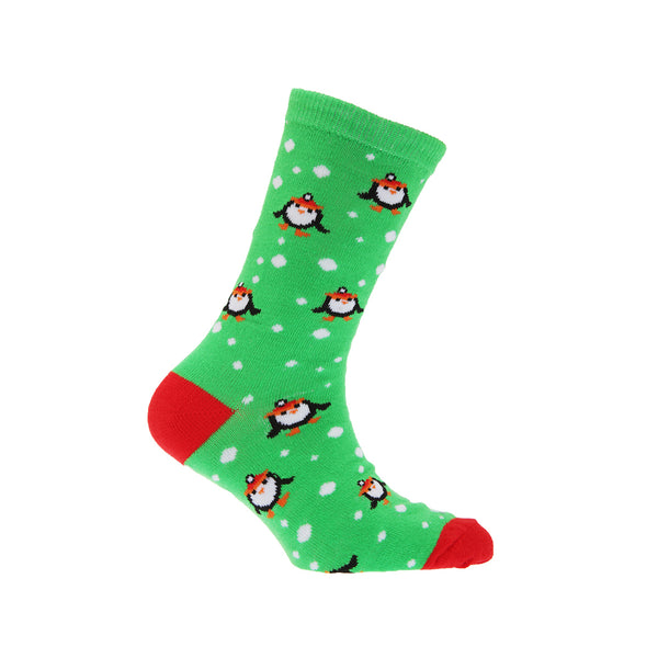 Red-Grey-Green - Pack Shot - FLOSO Childrens-Kids Christmas Character Novelty Socks (Pack Of 4)