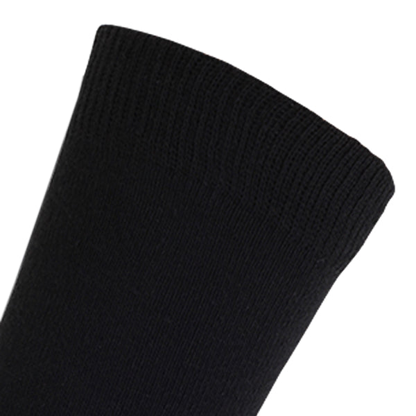Black - Back - FLOSO Childrens-Kids Plain School Socks (Pack Of 5)