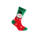 Red-Navy-Green - Back - FLOSO Childrens-Kids Christmas Character Design Socks (4 Pairs)
