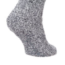 Grey - Side - FLOSO Kids Warm Slipper Socks With Rubber Non Slip Grip