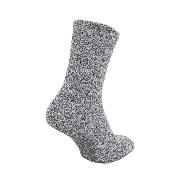 Grey - Front - FLOSO Kids Warm Slipper Socks With Rubber Non Slip Grip