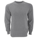 Silver - Front - FLOSO Unisex Cotton Rich Plain Knitted Jumper (British Made)