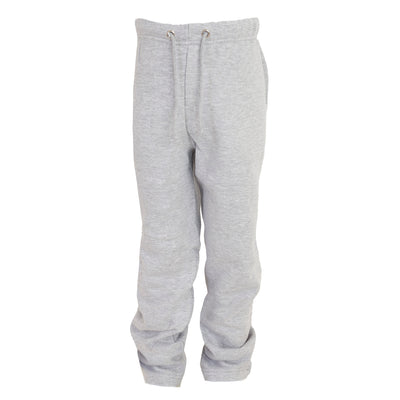 Grey - Front - FLOSO Kids Unisex Jogging Bottoms-Pants - School Wear Range (Open Cuff)