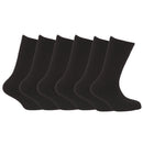 Black - Front - FLOSO Mens Premium Quality Multipack 1.9 Tog Thermal Socks (Pack Of 6)