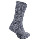 Navy - Front - FLOSO Mens Warm Slipper Socks With Rubber Non Slip Grip
