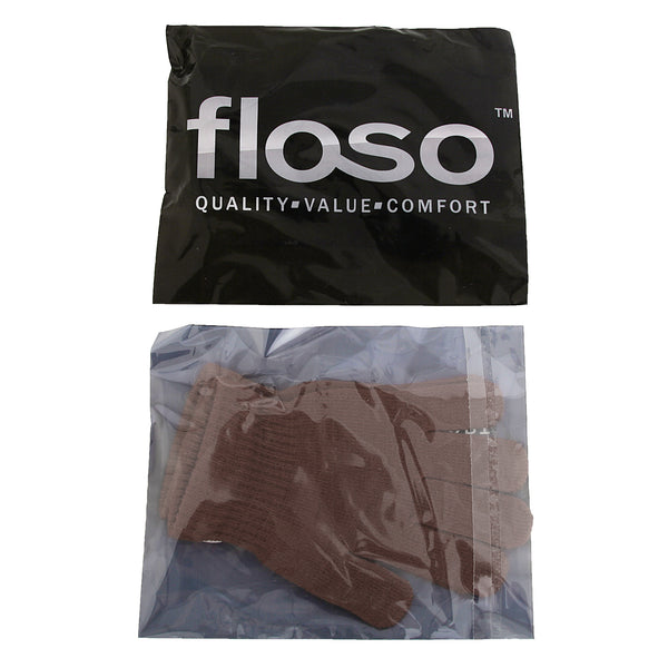 Brown - Back - FLOSO Unisex Magic Gloves
