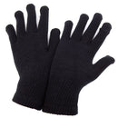 Black - Front - FLOSO Unisex Magic Gloves