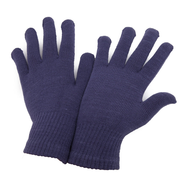 Navy - Front - FLOSO Unisex Magic Gloves