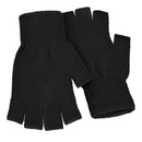 Dark Grey - Back - FLOSO Mens Fingerless Winter Gloves