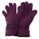 Purple - Front - FLOSO Ladies-Womens Thinsulate Polar Fleece Thermal Gloves (3M 40g)