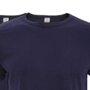 Navy - Back - FLOSO Mens Interlock Underwear T-Shirt (Pack Of 3)