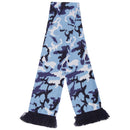 Blue - Front - FLOSO Unisex Camouflage Knitted Winter Scarf With Fringe