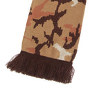 Brown - Back - FLOSO Unisex Camouflage Knitted Winter Scarf With Fringe