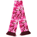Pink - Front - FLOSO Unisex Camouflage Knitted Winter Scarf With Fringe