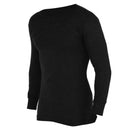 Black - Front - FLOSO Mens Thermal Underwear Long Sleeve Vest Top (Viscose Premium Range)