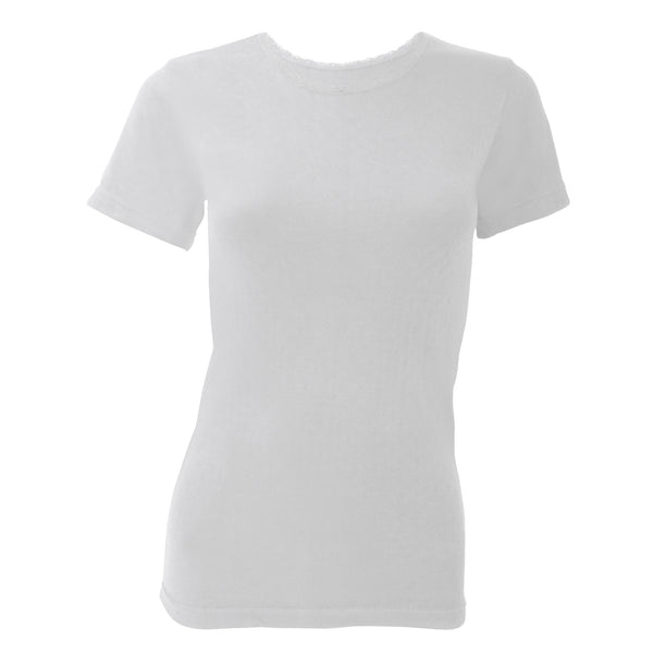 White - Front - FLOSO Ladies-Womens Thermal Underwear Short Sleeve T-Shirt-Top (Standard Range)