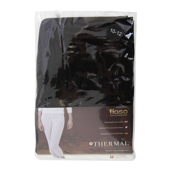 Black - Back - FLOSO Ladies-Womens Thermal Underwear Long Jane (Viscose Premium Range)