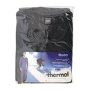 Charcoal - Side - FLOSO Mens Thermal Underwear All In One Union Suit With Rear Flap (Standard Range)