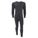Charcoal - Front - FLOSO Mens Thermal Underwear All In One Union Suit With Rear Flap (Standard Range)
