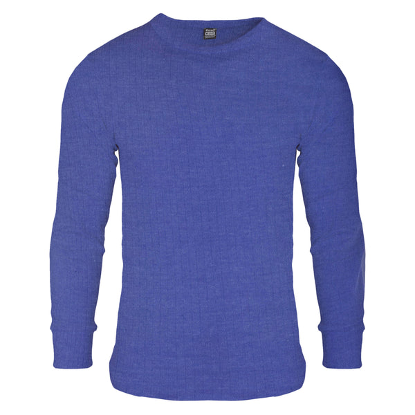 Denim - Front - FLOSO Mens Thermal Underwear Long Sleeve T Shirt Top (Standard Range)